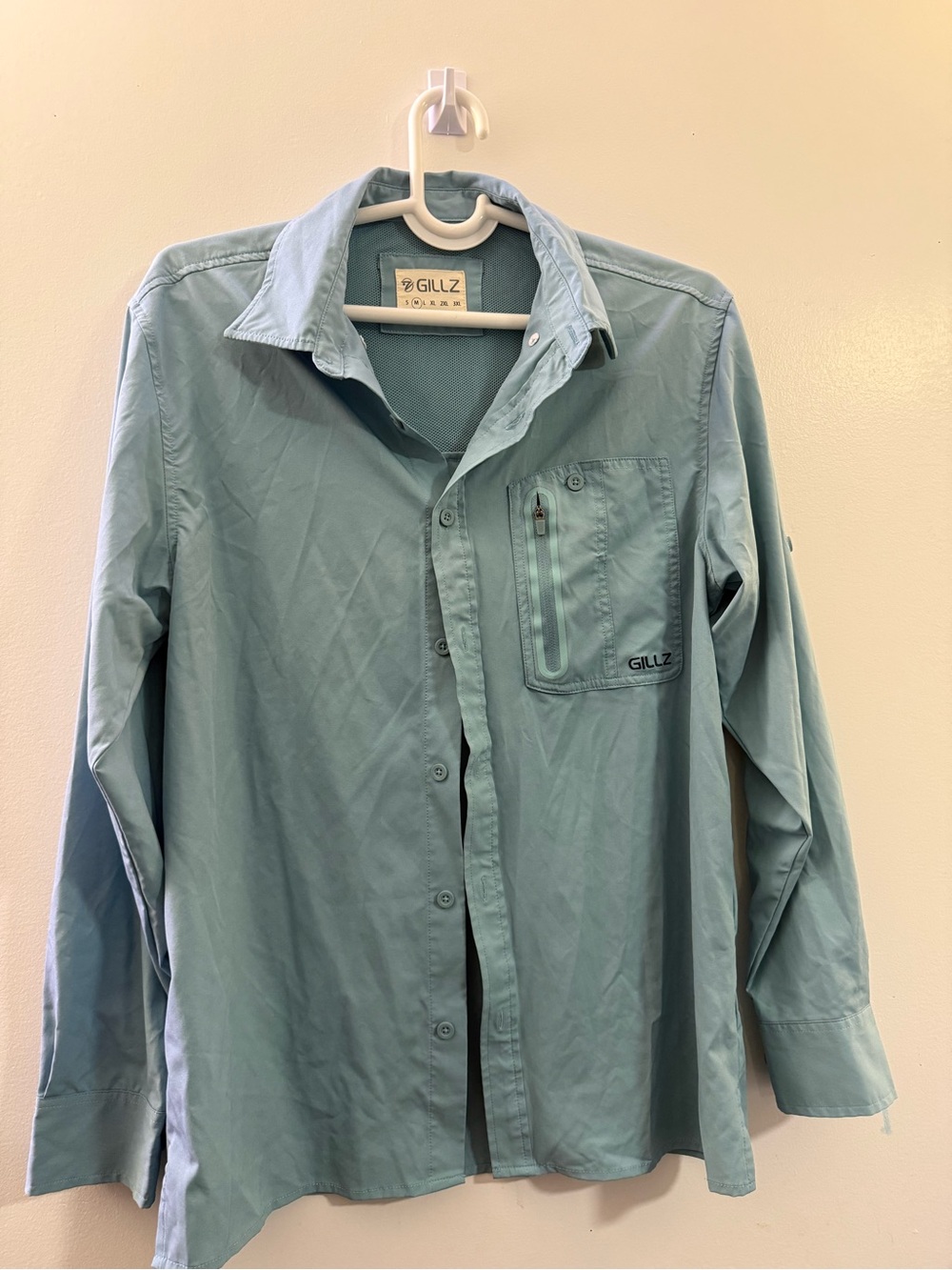 GILLZ Men's Casual Button-Down Shirt - Seafoam Green